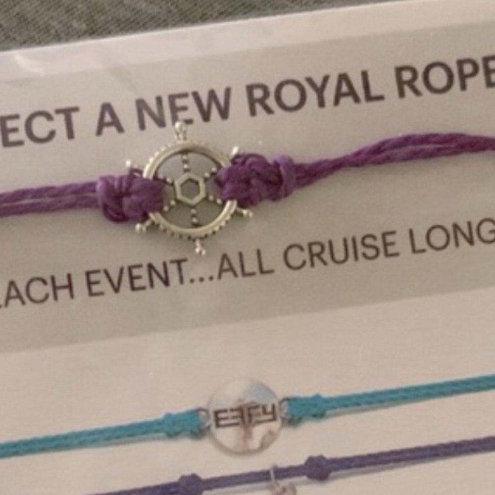 Effy Royal Caribbean Cruise Ship Wheel Charm Adjustable Rope String Brac…
